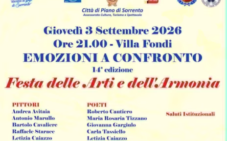 Piano di Sorrento, al via la 14ª Edizione di “Emozioni a Confronto” 10 emozioni a confronto