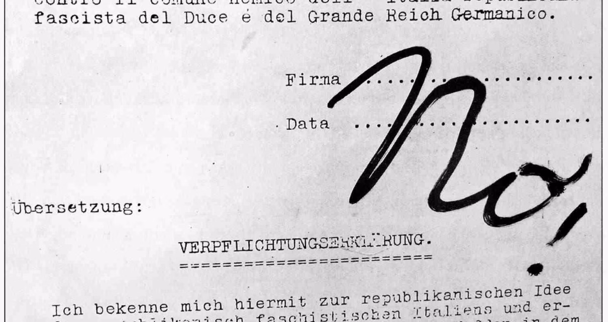 0. IMI Dichiarazione sottoposta alla firma degli Internati italiani 1943