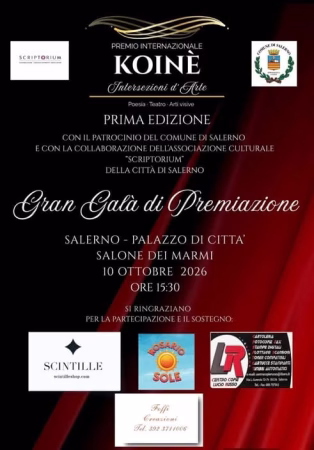 “Koinè – Intersezioni d’Arte”, Salerno celebra letteratura e creatività: premiati anche i giovani talenti di Palma Campania 3 5747db48 ebfc 4c68 97e1 f169198e43dd