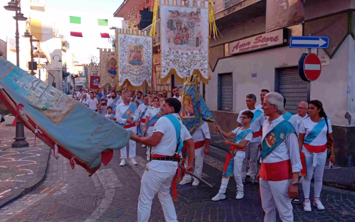 Mariglianella, Processione Madonna dell’Arco per 90° Battenti 9 9. Prima Squadra Brusciano Di Maiolo Paller Omaggio 90° Anniversario Battentii Mariglianella 5.9.2026