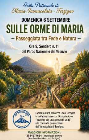 Locandina evento Sulle orme di Maria