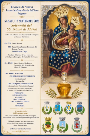 Fede e unione a Frignano: sabato torna la Solennità del SS. Nome di Maria con il secolare Rito dell'Olio 3 WhatsApp Image 2026 09 07 at 19.42.46