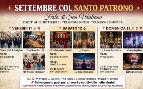 San Vitaliano celebra il Santo Patrono: tre giorni tra tradizione, musica e spettacoli 4 street